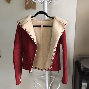 Retro Alloy Suede Sherling Coat